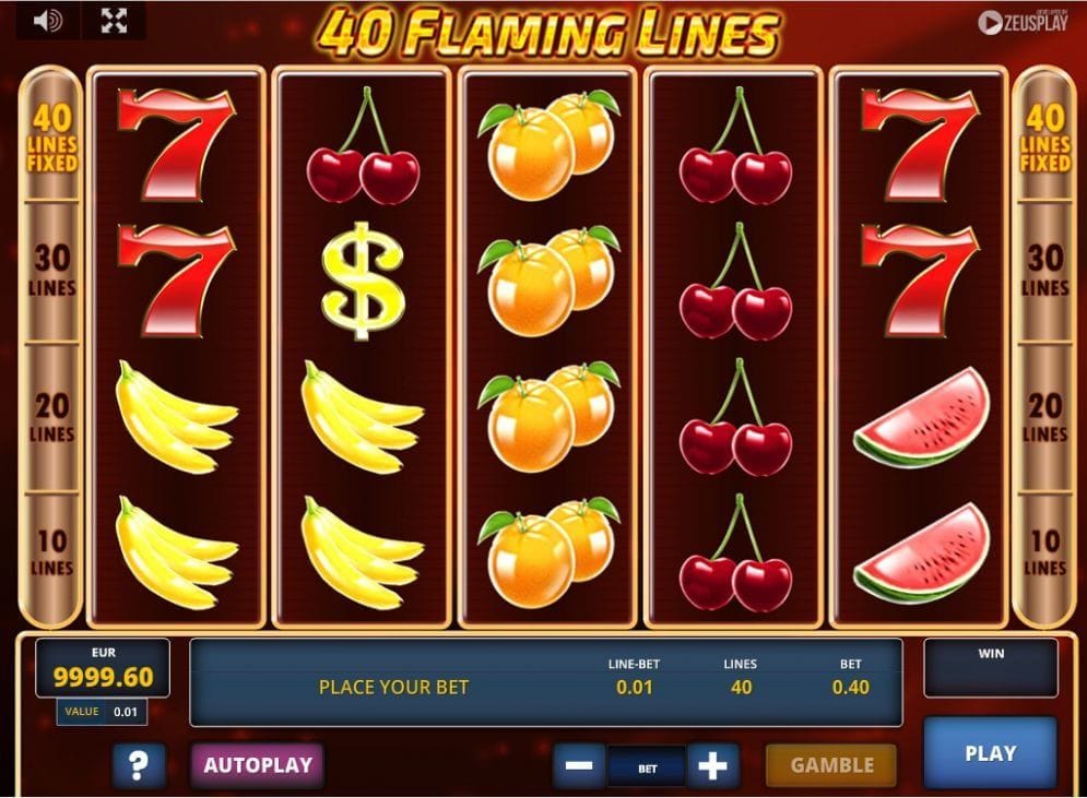 40 Flaming Lines 40 Flaming Lines online Geldspielautomat