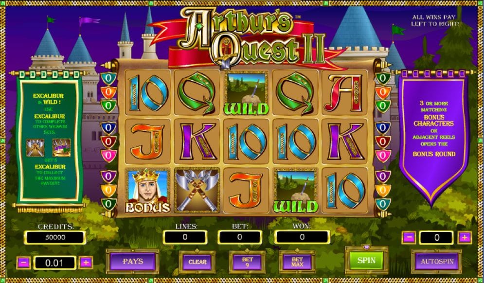Arthur's Quest II online Casino Spiel