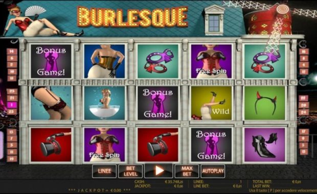 Burlesque Video Slot kostenlos spielen