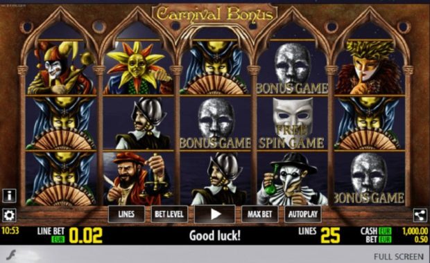 Carnival Bonus Videoslot kostenlos spielen