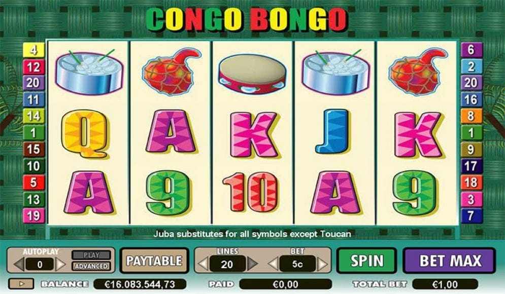 Congo Bongo Congo Bongo Slotmaschine