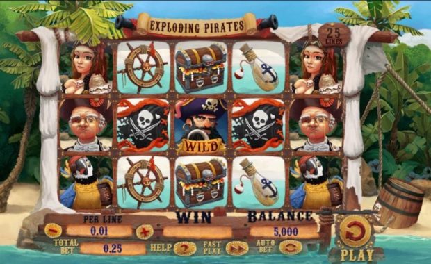 Exploding Pirates Spielautomat freispiel