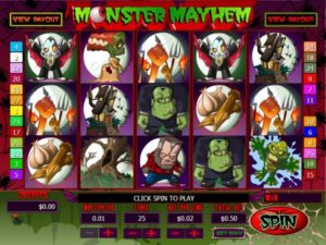 Monster Mayhem Spielautomat online spielen