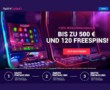 100% Willkommensbonus bis zu 500€ + 120 FREISPIELE für Starburst!