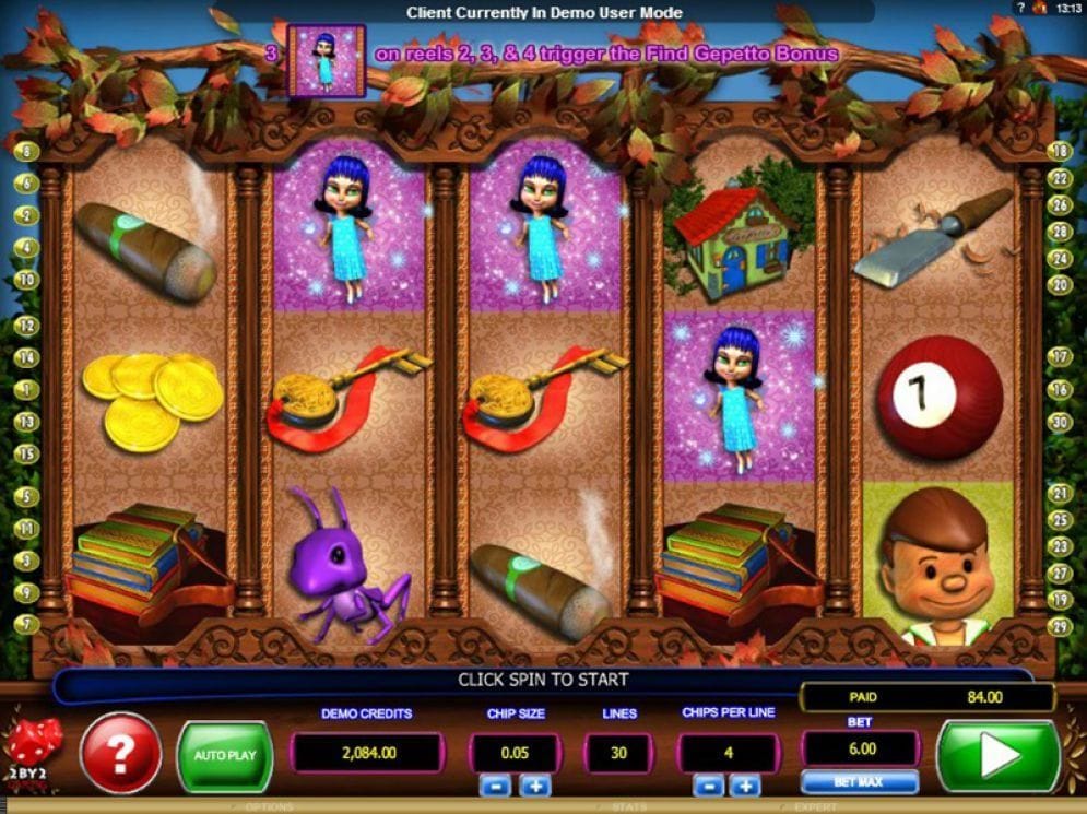 Pinocchio's Fortune Pinocchio's Fortune online Video Slot