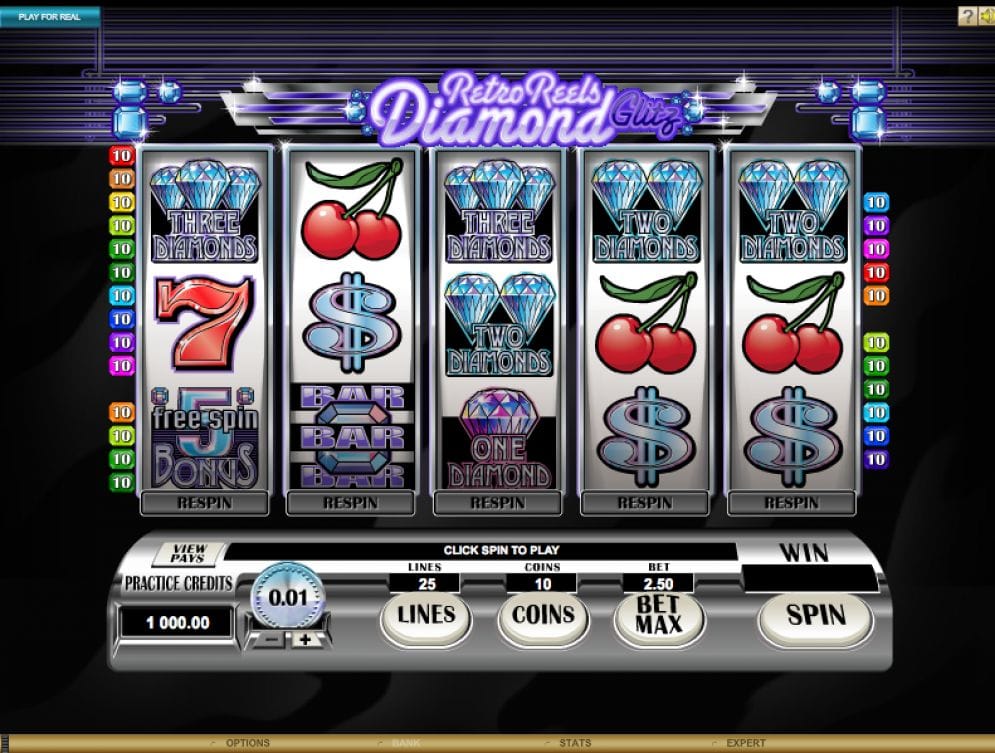 Retro Reels Diamond Glitz online Video Slot
