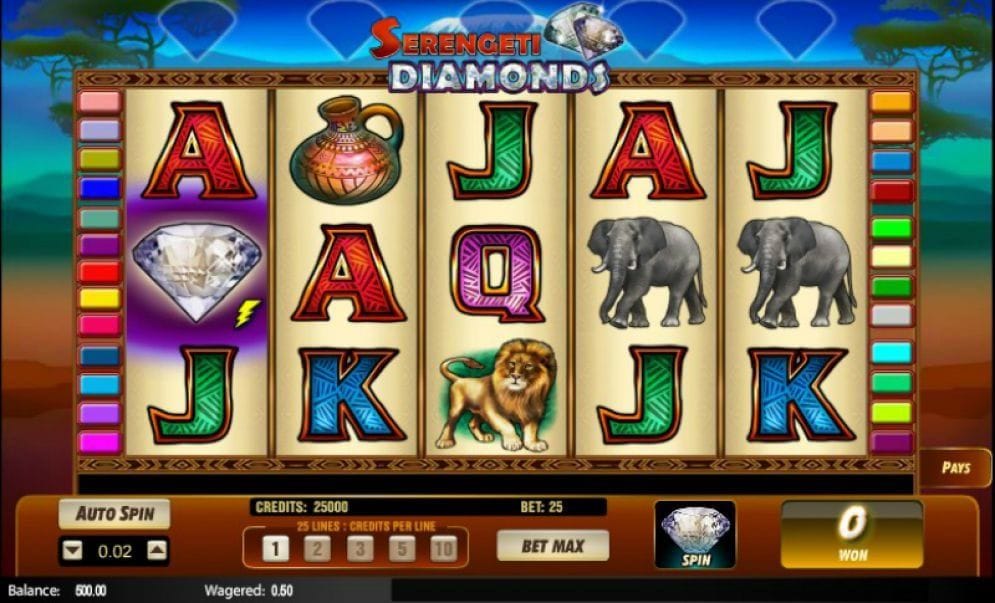 Serengeti Diamonds online Video Slot