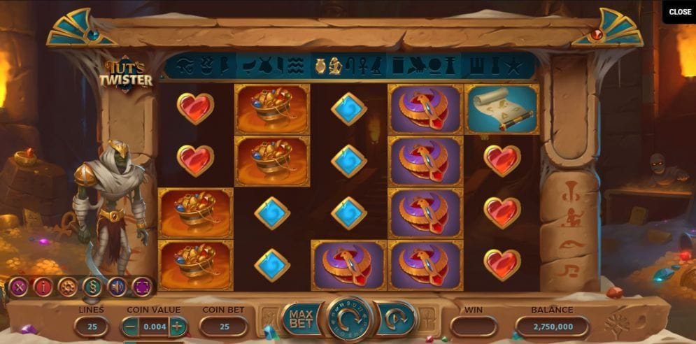 Tut's Twister online Spielautomat